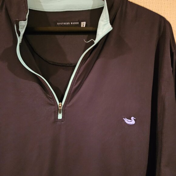 Southern Marsh Quarter-Zip Pullover – Black | Classic Essential - Picture 2 of 7